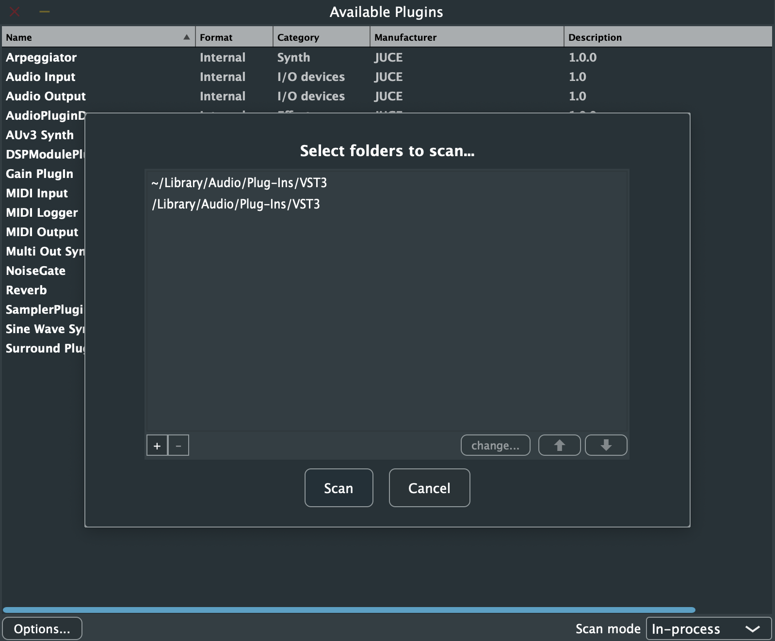 folders to be scanned screenshot
